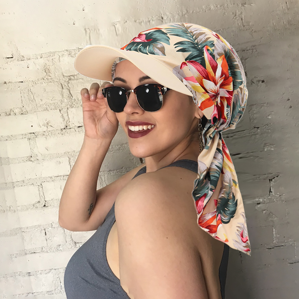 Nouveau turban hijab musulman pour femmes et filles, casquette de baseball, chapeau de soleil, foulard, bonnet, imprimé floral, foulards doux et tendance pour femmes