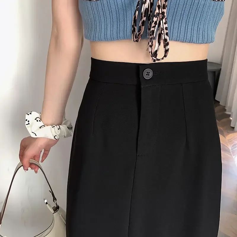 Jupe sirène à volants taille haute pour femmes, jupe longue formelle, mode élégante, noir et blanc, été, nouveau, 2025