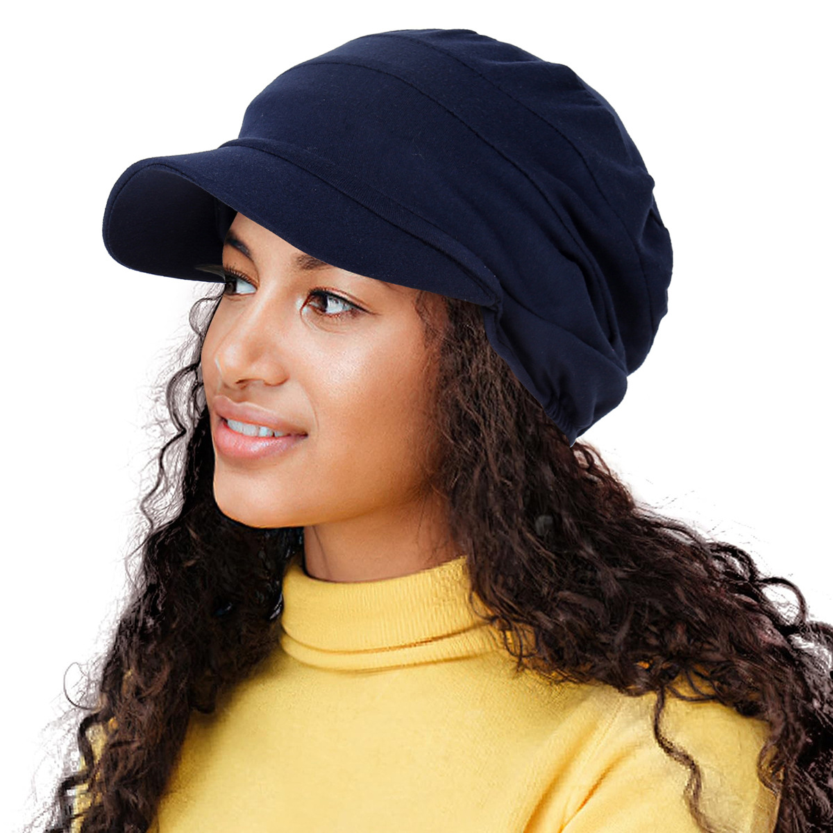 Casquettes Hijab musulmanes avec bord pour femmes, casquette de baseball, tête ronde, ramadan, vêtements de sauna pour dames, bonnet turban, document solide, mode