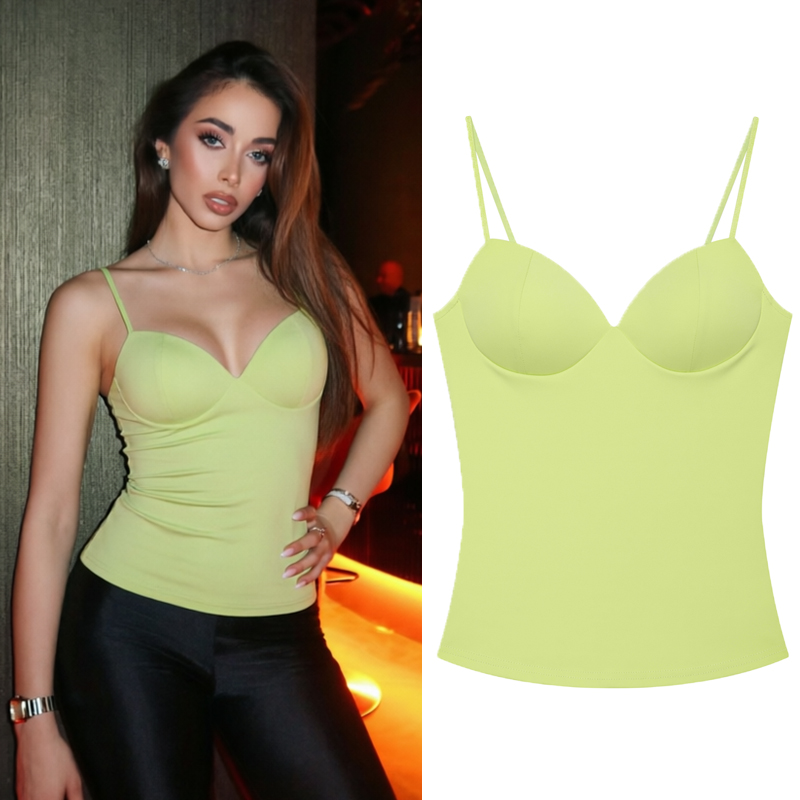Hauts pour femmes : Bustier, Corset, Crop Top, Slip Top, Bodycon, Dos nu, Sexy, Nouveauté 2026, Marron, Noir, Gris, Camisole, Gilet, Mode féminine