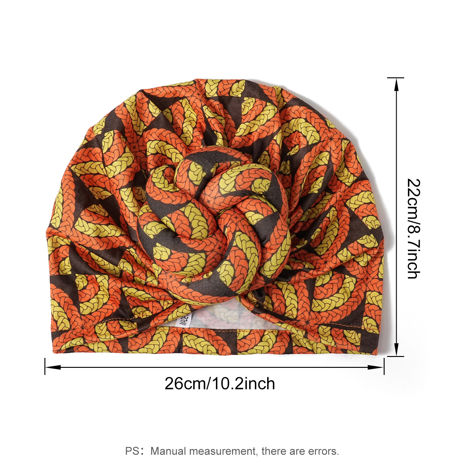 Turban à nœud pré-fabriqué, Bonnet de tête imprimé africain pour femmes, couvre-chef de fête