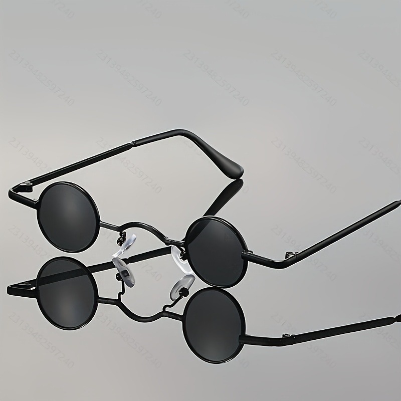 1 paire de petites lunettes rondes amusantes pour hommes et femmes, petites lentilles tendance, célèbre sur Internet, petit cadre rond rétro drôle