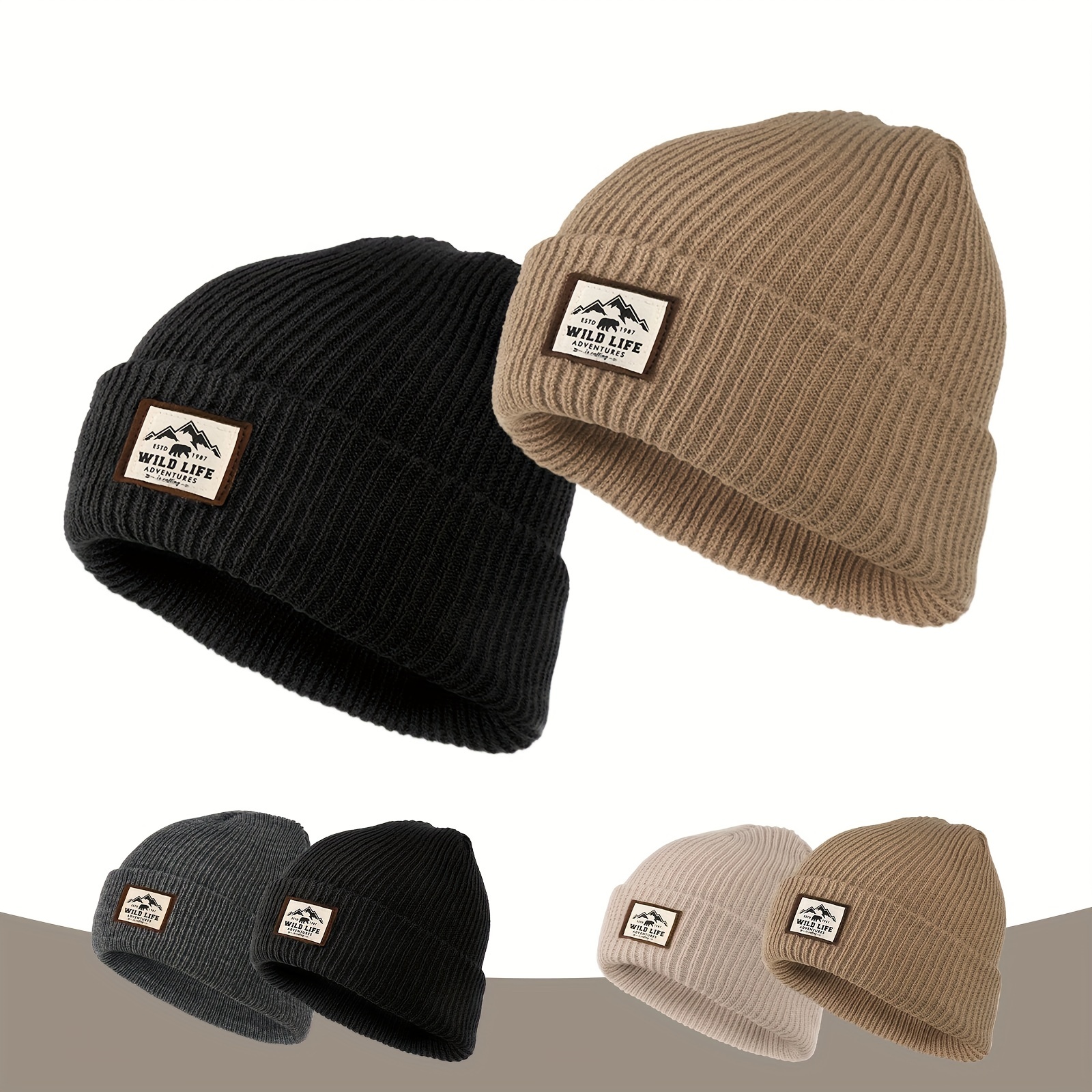 Chapeau chaud d'hiver tricoté avec protection pour les oreilles, casquette de sport en polaire pour l'extérieur, coupe-vent, pour le camping et la randonnée, bonnet pratique pour hommes et femmes