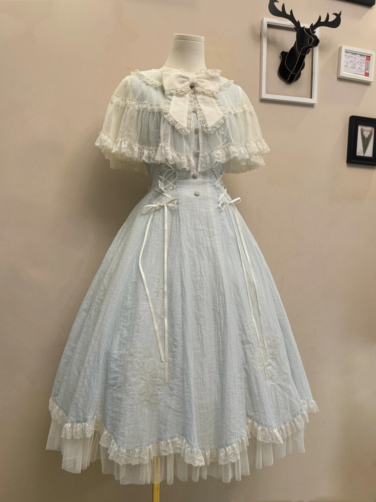 Robe d'été française élégante pour femmes, Design Chic Lolita Y2k, dentelle épissure, nœud, rétro, Bandage, douce princesse, tenues de fête