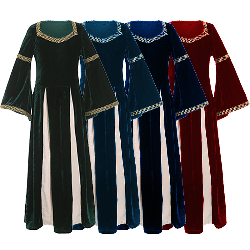 Robe de cérémonie pour filles, robe de princesse, costume de spectacle rétro européen pour enfants, costume de spectacle pour fête d'anniversaire