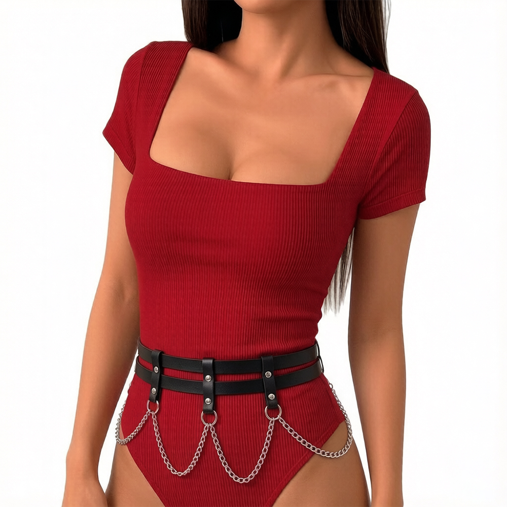 Ceinture de mode pour femme, style urbain, chaîne de corps à pampilles, réglable, décorative, style punk, accessoires vestimentaires gothiques