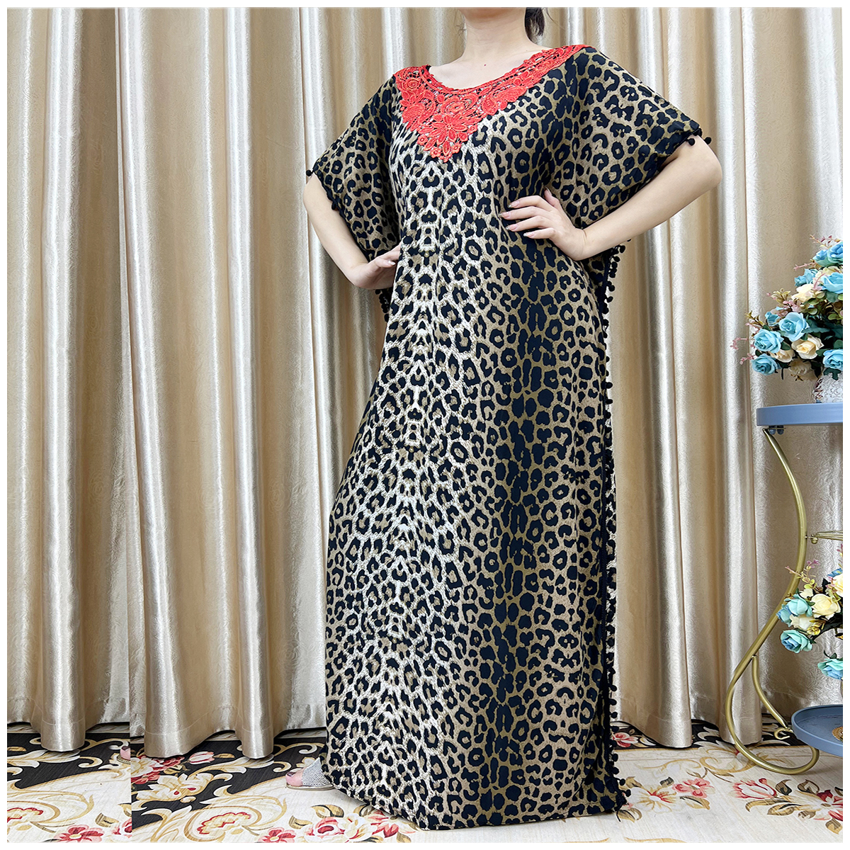 Robe africaine à manches fleuries pour femmes, Abaya musulmane, Dubaï, Turquie, mode musulmane, Hijab Cotta, vêtements musulmans jeunesse, nouveau