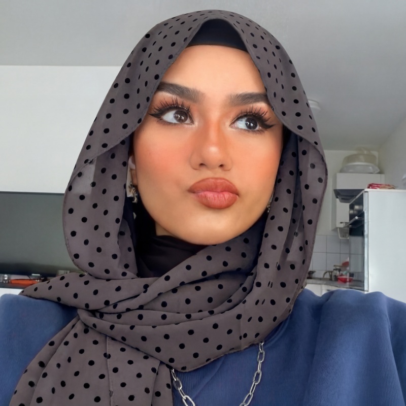 Hijab musulman tendance, foulard classique à pois, bandana doux et respirant, couvre-chef polyvalent pour le bureau, le travail, le shopping et le quotidien