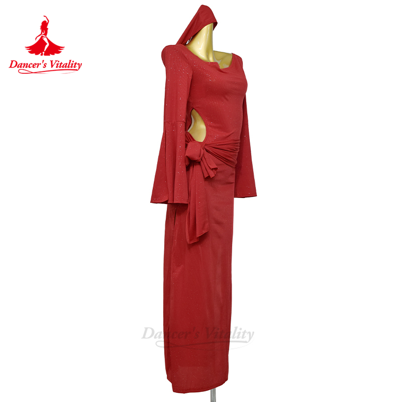Costume de danse du ventre pour femmes, Robe à manches mi-longues pour adultes, vêtements d'entraînement Saibi Shaabi Baladi, tenue de danse du ventre