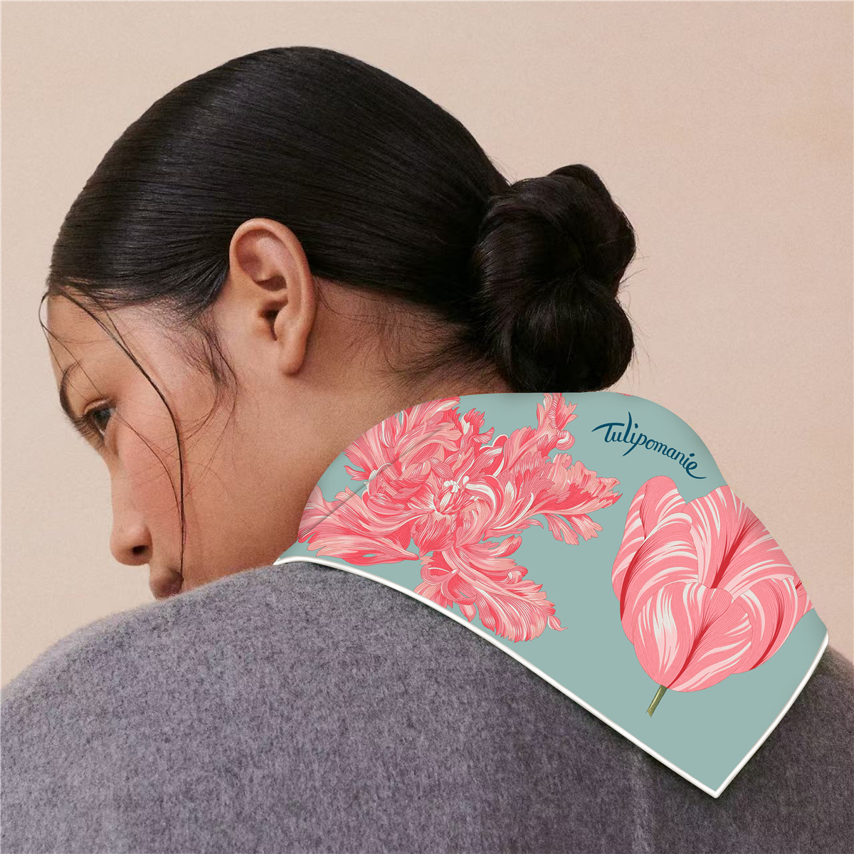 Foulard en soie sergé Double imprimé pour femmes, Design de luxe, châles à la mode, carré et bouclé, Hijabs, 2025
