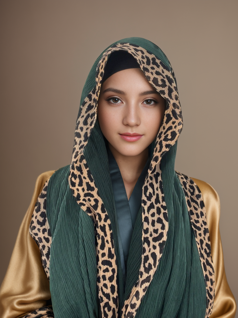 Nouveau Foulard en coton plissé imprimé léopard Hijab islamique solide Foulard froissé Hijab Foulard Femme Musulman Wrap