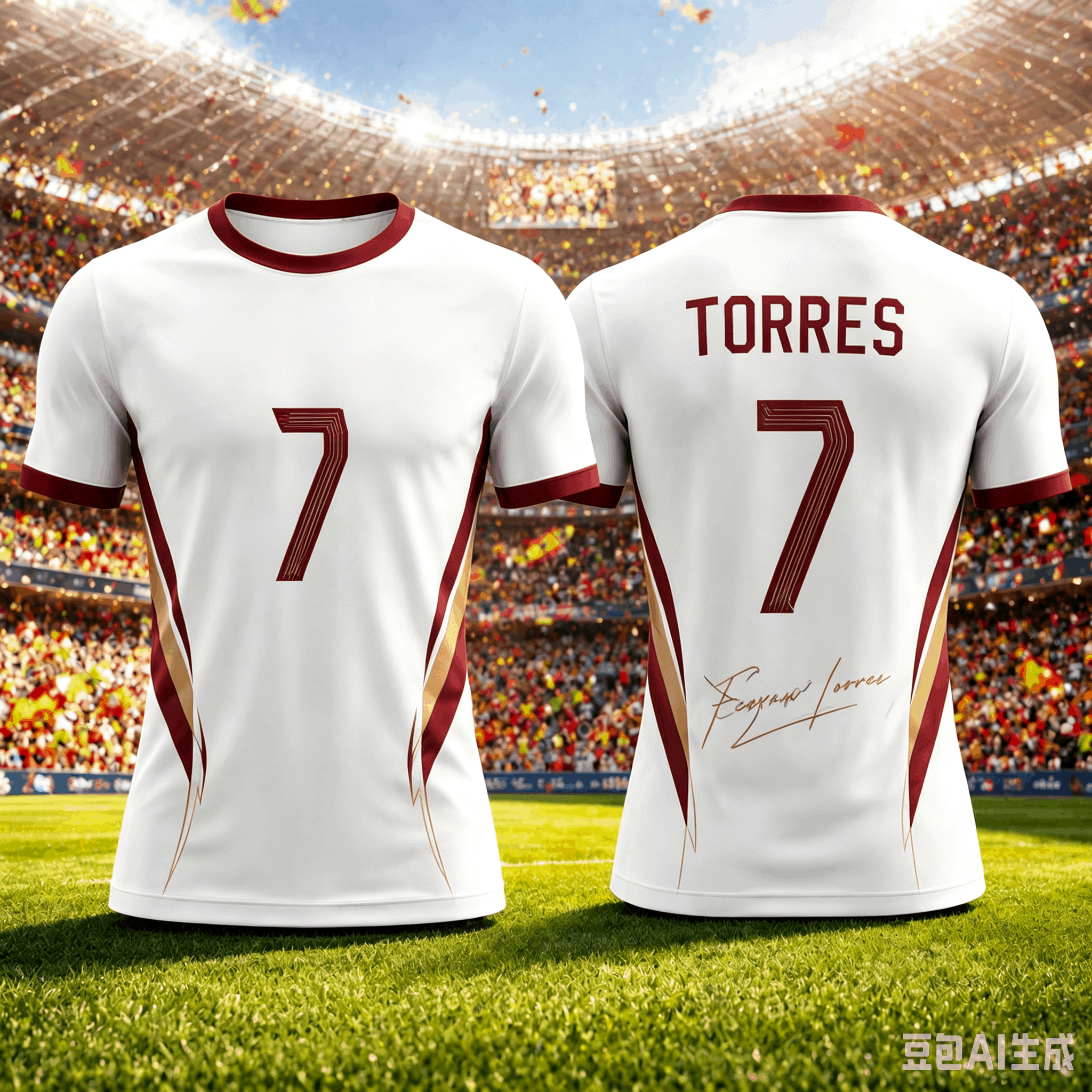 Nouveau maillot de football édition spéciale Espagne 2026 blanc pour enfants et adultes, séchage rapide, respirant, sport décontracté, cadeau pour les fans