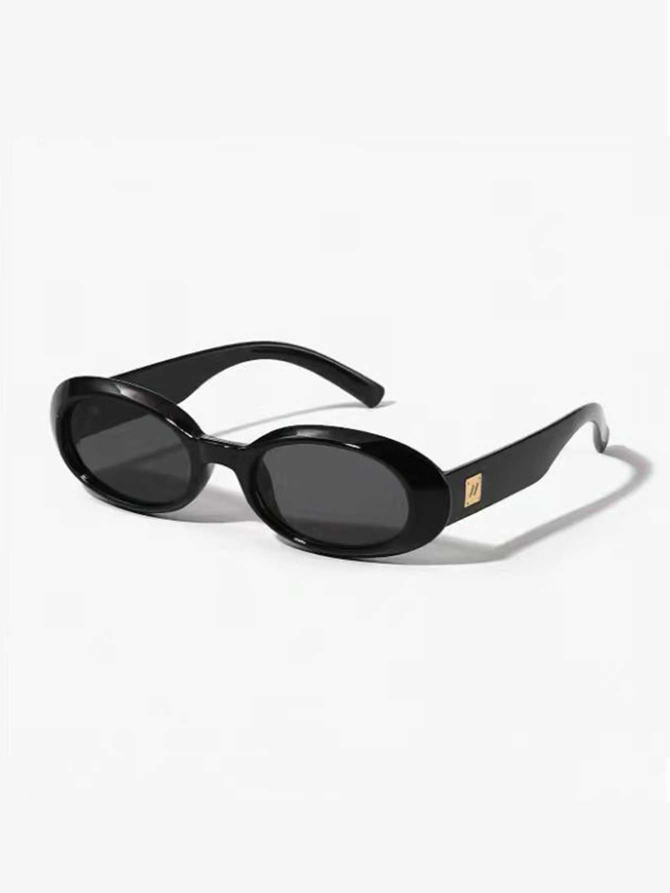 Lunettes de soleil à monture ovale simples et élégantes, lunettes de soleil pour femmes à la mode, tendance pour la photographie, les vacances, les fêtes, la conduite, 1 pièce