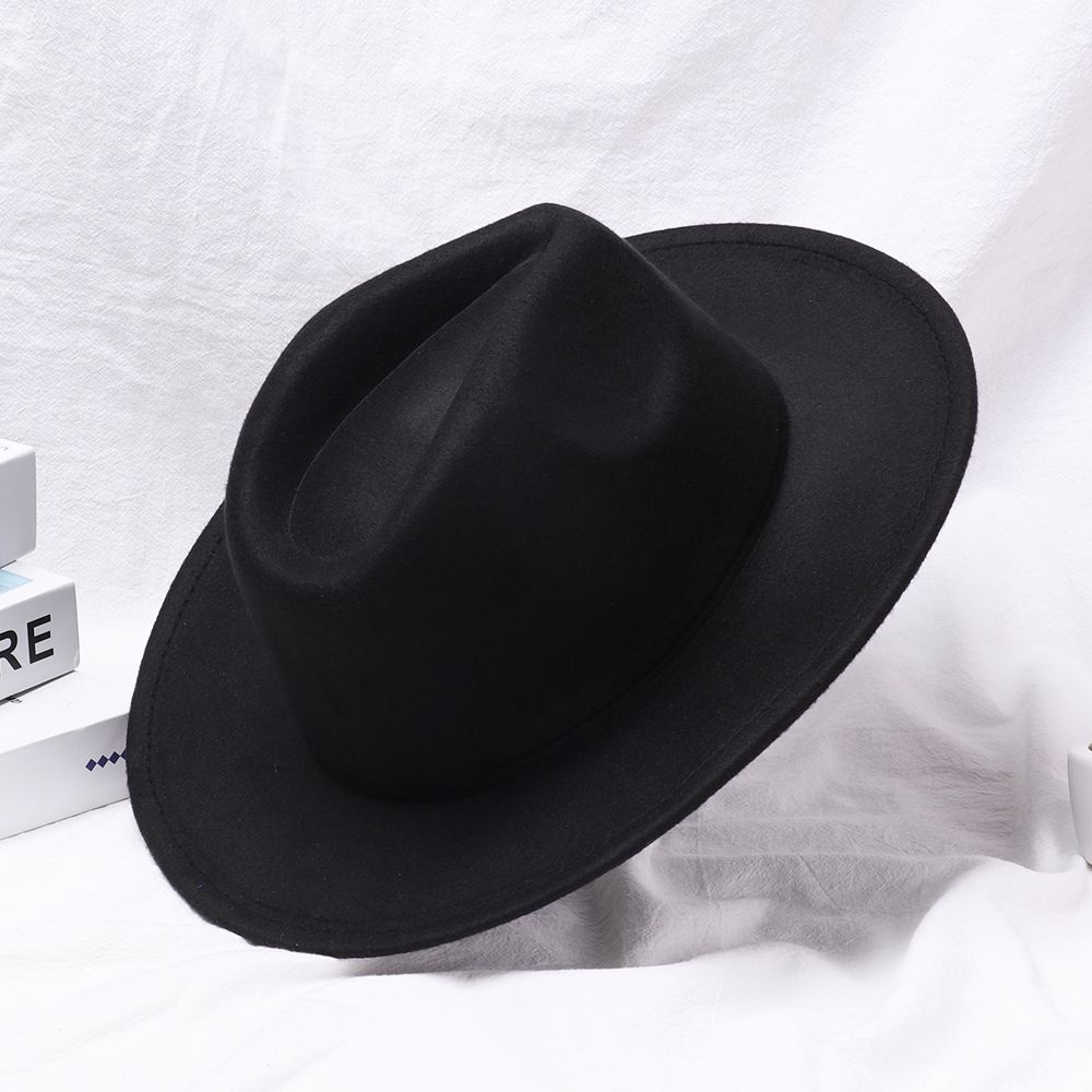 Chapeau de cowboy à large bord pour hommes et femmes, casquette de jazz, Fedora ander, robe de soirée séparés ante, performance sur scène, vintage