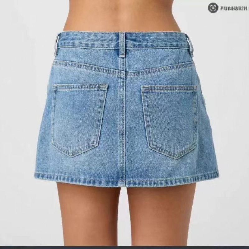 Jupe courte en jean délavé tendance pour femme, nouvelle collection été 2026, style minimaliste, pour jeunes filles