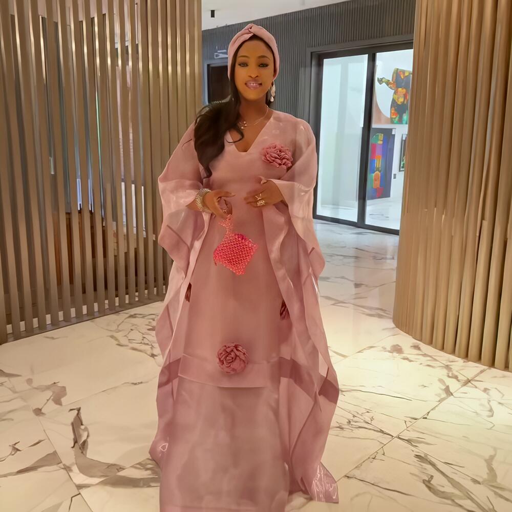 Ensemble de robe africaine élégante et luxueuse en deux pièces pour femmes, tenue turque moderne de qualité avec foulard