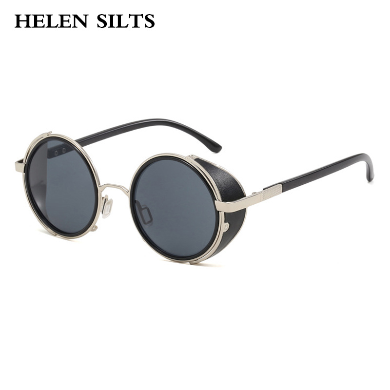 Lunettes de soleil rondes Steampunk pour hommes et femmes, marque de luxe de styliste, mode Vintage voyage, nuances Hip Hop populaires UV400