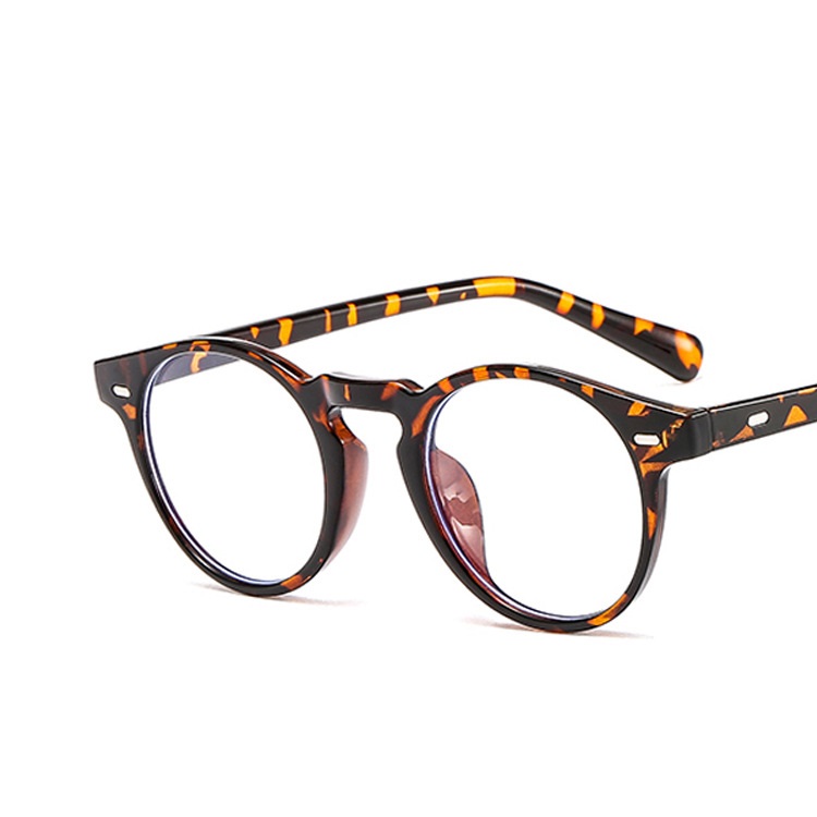 Lunettes optiques rondes anti-lumière bleue pour hommes et femmes, monture de lunettes vintage, verres transparents, 2024