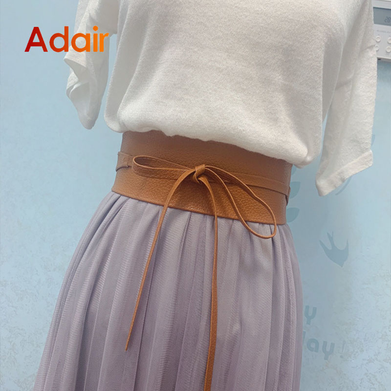 Mode femmes ceinture pour robe en cuir nœud papillon larges ceintures ceinture manteau Corset concepteur de luxe marque couleur unie ceinture DT007
