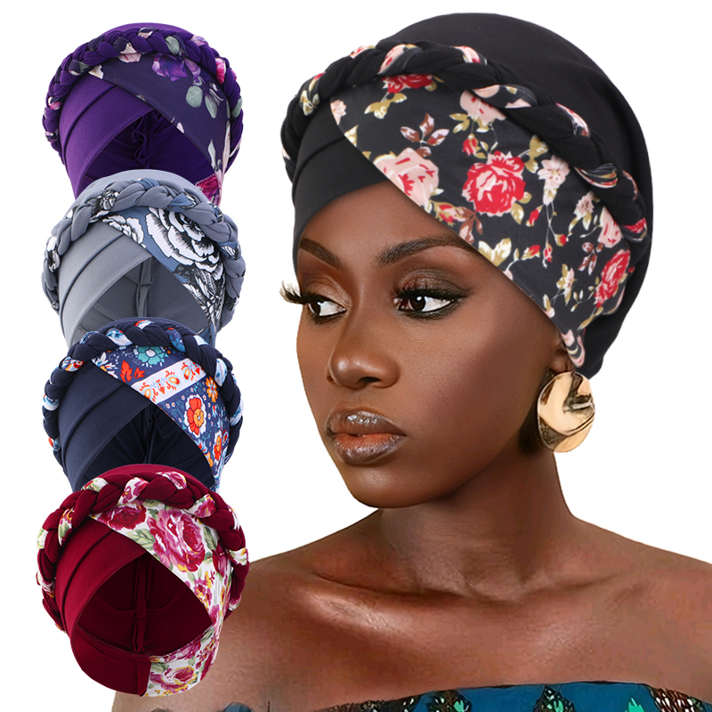 Turban musulman tendance imprimé pour femme, bonnet intérieur islamique, foulard hijab pour femme, couvre-tête, foulard hijab