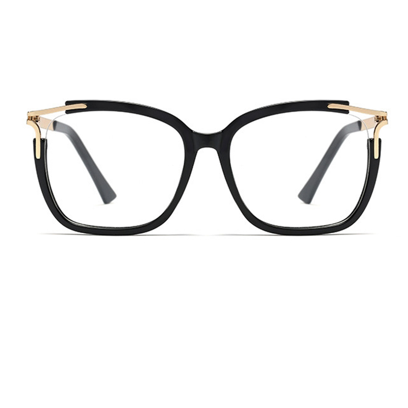 Lunettes de vue carrées pour femme, monture optique tendance 2020, verres transparents, branches métalliques de marque de luxe, Oculos féminins