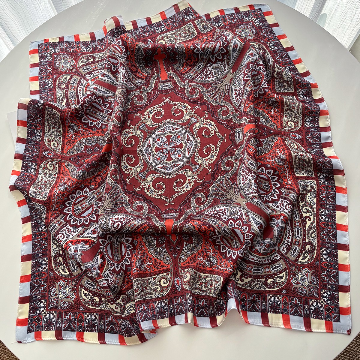 Femmes carré écharpe soie sentiment foulard Bandana dame printemps châle foulards envelopper tête foulard bandeau de cheveux cravates