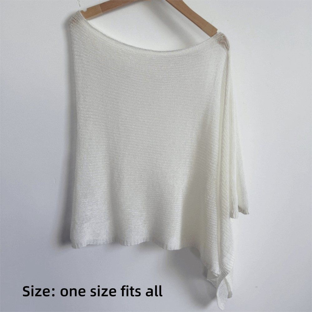 Poncho décontracté en crochet à épaules tombantes, transparent, irrégulier, cache-maillot de plage, crop top multi-usage, tenues de vacances