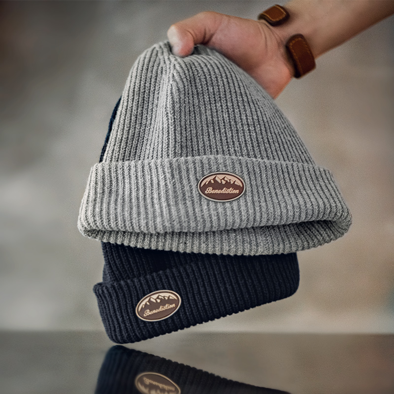 Maden-Casquettes en laine unisexe, chapeau en peau de melon, bonnet décontracté, bonnet chaud, bonnet femme, optique vintage, tout match, hiver