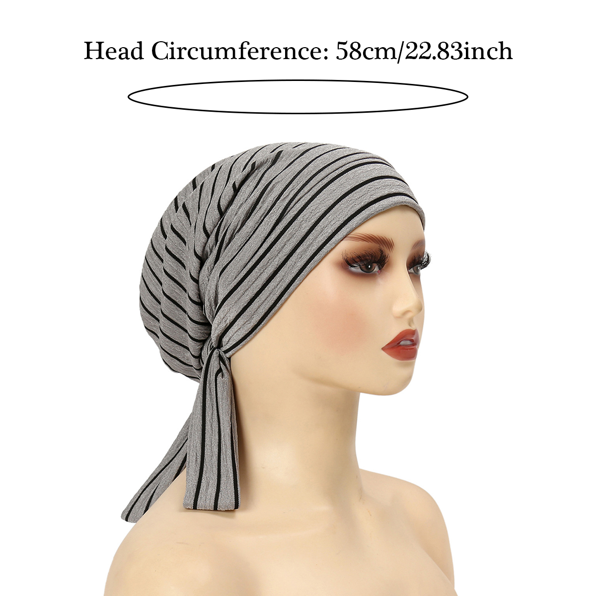 2024 nouvelle mode rayure Turban casquette femmes musulman Hijab islamique chimio casquette foulard dames tête enveloppement couverture Hijab écharpe