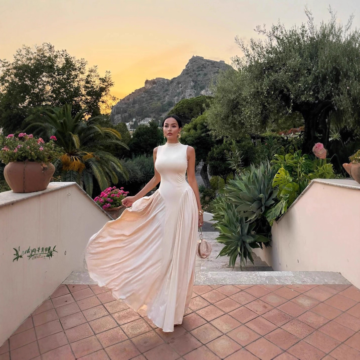 Robe de soirée élégante et fine, couleur unie, col rond, sans manches, longue, tempérament féminin, soirée, bal, banquet, vestidos