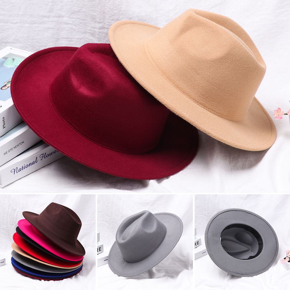 Chapeau de cowboy à large bord pour hommes et femmes, casquette de jazz, Fedora ander, robe de soirée séparés ante, performance sur scène, vintage