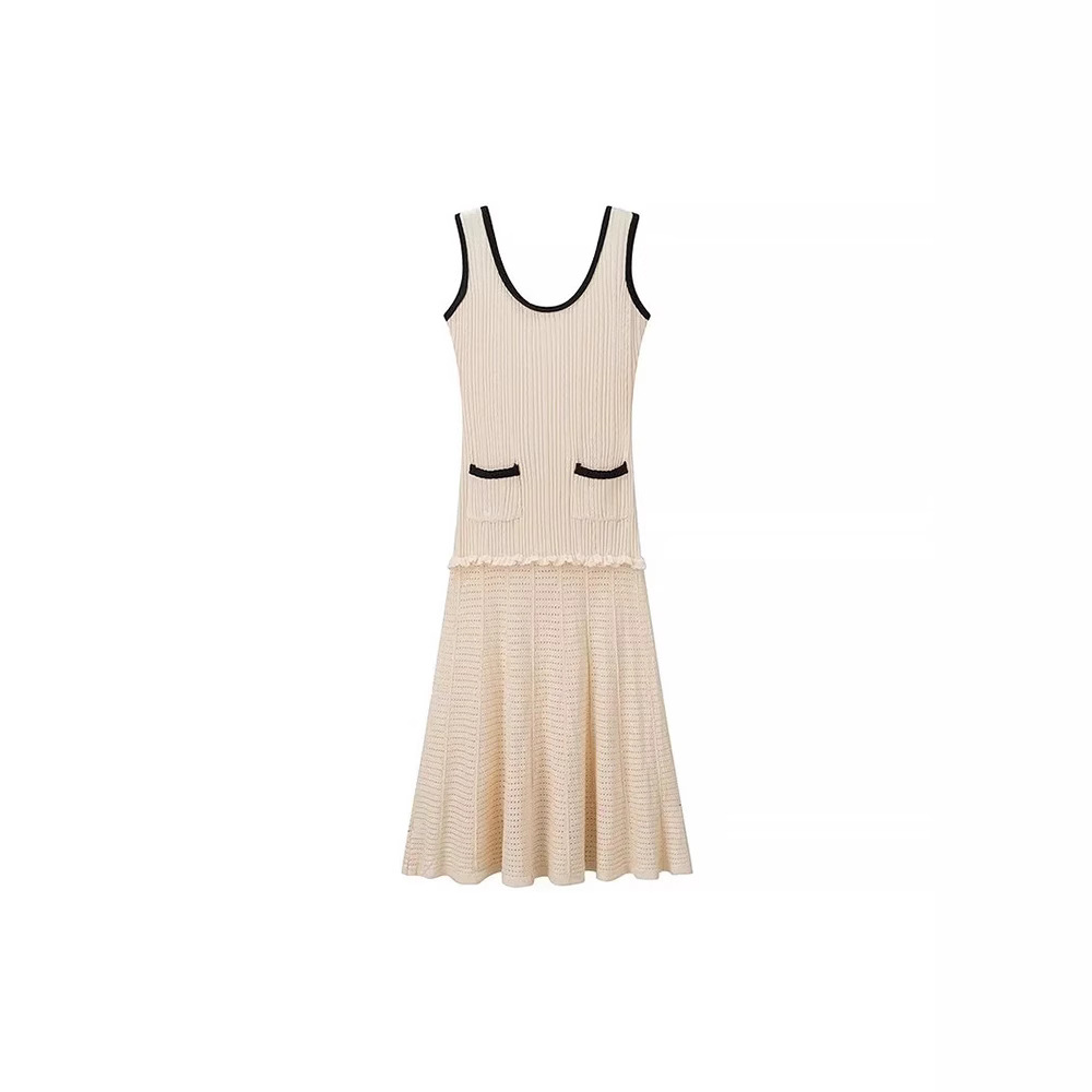 Vêtements pour femmes robe de mode européenne et américaine jupe gilet tricotée jupe tricotée creuse