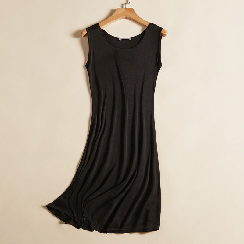 Robe sans manches 100% soie de mûrier, modèle gilet, L-XXXL