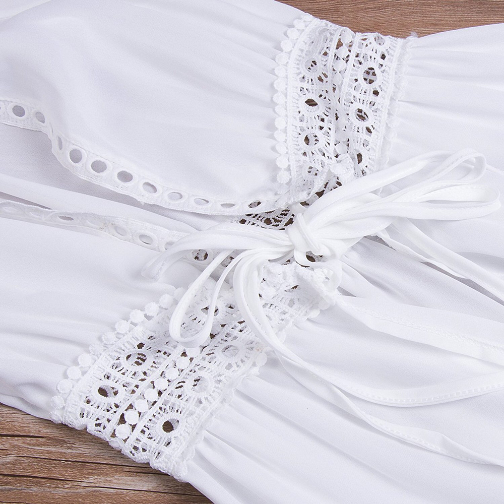 Robe d'été en dentelle pour femmes, style Boho, plage, maillot de bain, Bikini, Cover-Up, chemisier Long, ajouré, Protection solaire, Cardigan, châle