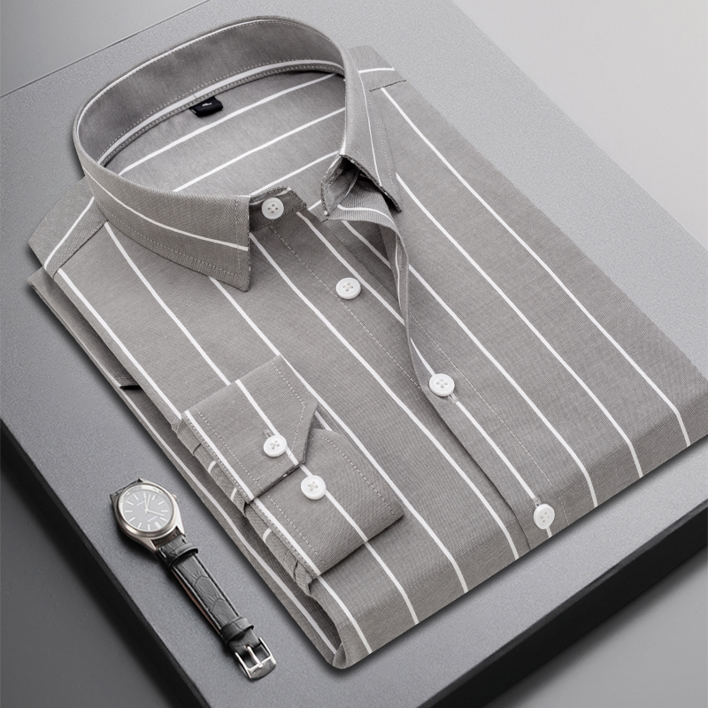2025 chemise rayée à manches longues pour hommes automne jeunesse affaires de haute qualité à la mode Cool polyvalent tendance affaires décontracté