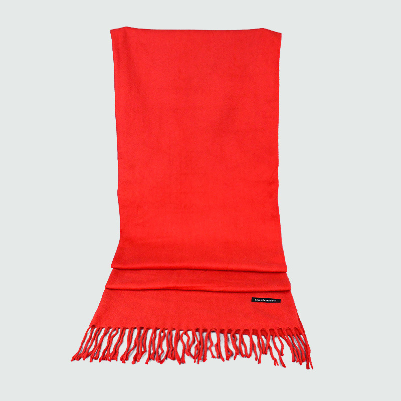 Nouveau hiver écharpe femmes cachemire chaud solide Pashmina couverture enveloppes femme épais doux Bufanda grand gland châle Long Poncho Echarpe