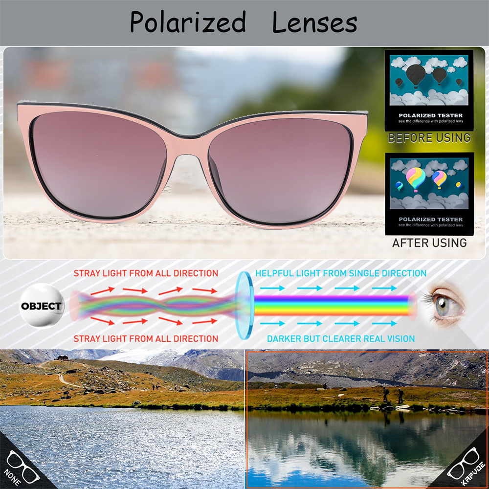 Lunettes de soleil polarisées pour femmes, UV400, œil de chat, pour voyager, conduite, Shopping, fête