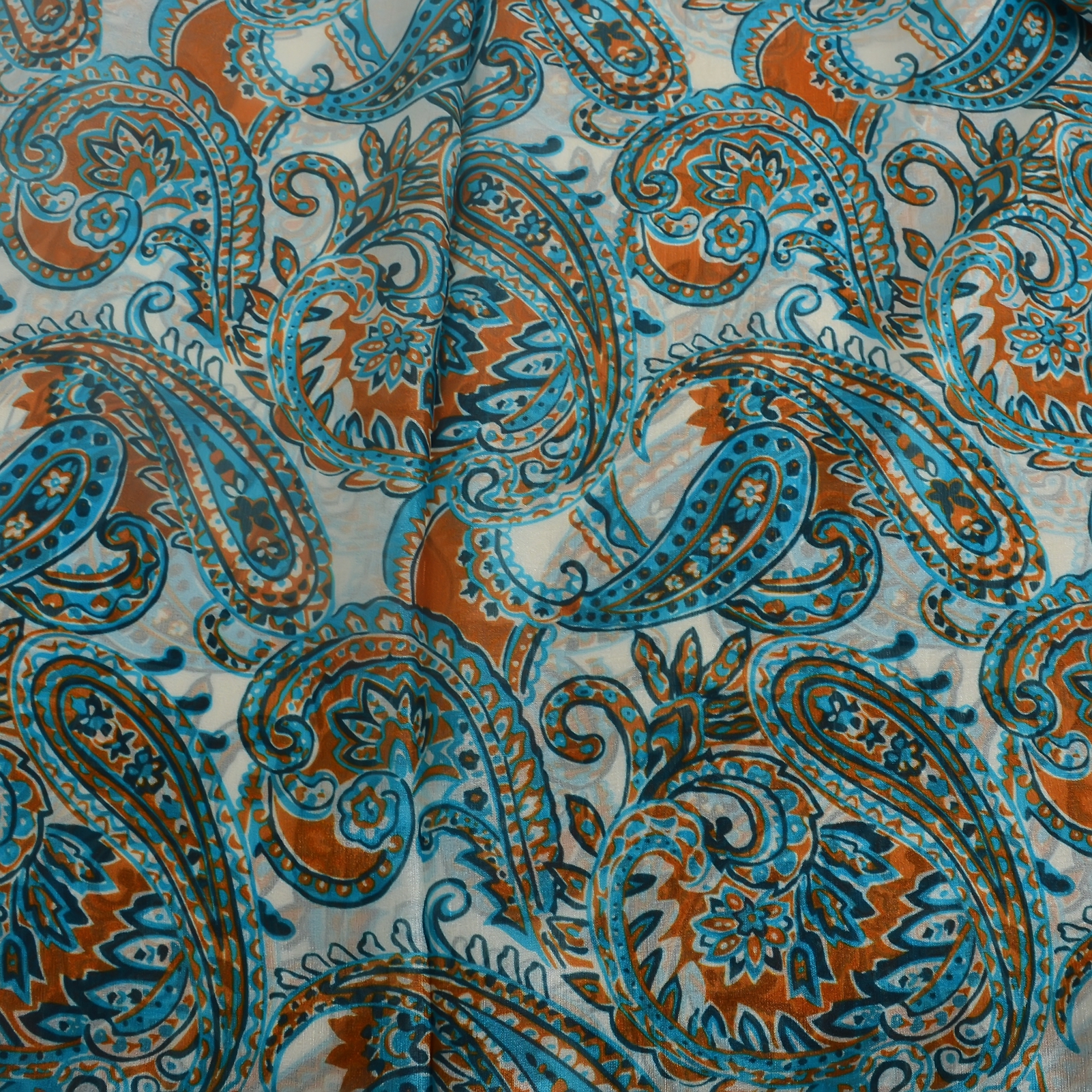 BYSIFA |   Nouveau Foulard Châle en Soie de Mûrier 100% Ultra-large Bleu et Blanc pour Femme, Motif Paisley, Idéal pour la Plage