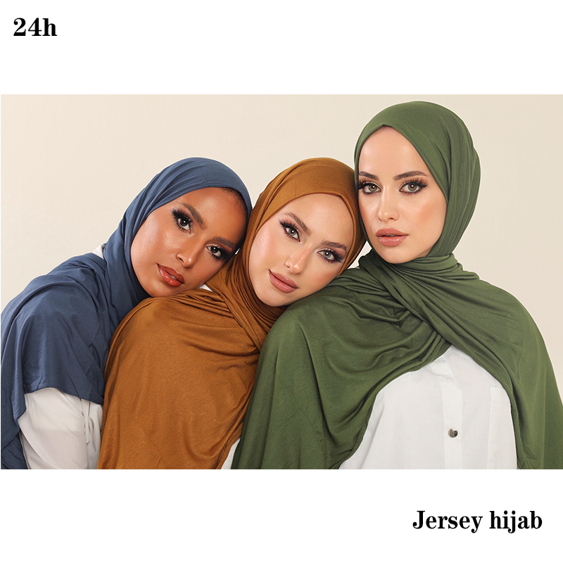 Hijab en Jersey de Coton Modal pour Femme, Écharpe de Ramadan, Turban Long et Doux, Châles Islamiques, Écharpe de Sauna Bandana, Nouvelle Collection 2023