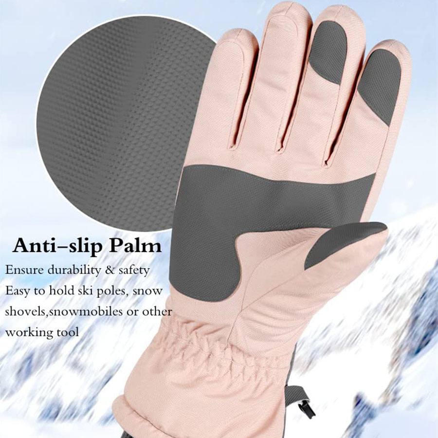 Gants de ski en peluche imperméables pour hommes et femmes, coupe-vent, chauds, réglables, cyclisme, moto, sports de plein air, isotCasual, hiver