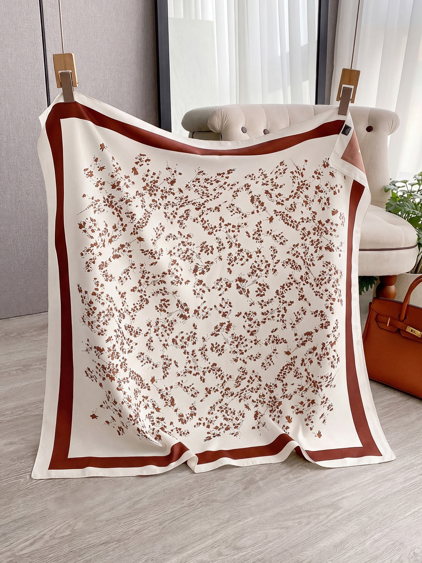 Foulard carré en coton imprimé pour femme, écharpes en soie, bandanas, châles de plage de luxe, hijabs élégants, foulards de cou