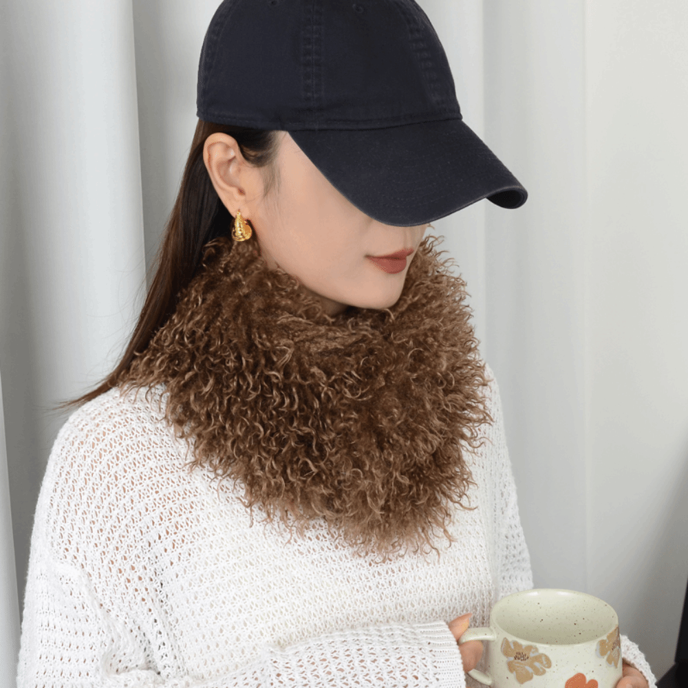 Écharpe décontractée polyvalente en imitation laine, couleur unie, chaude, coupe-vent, avec fermeture magnétique, pour femme, hiver