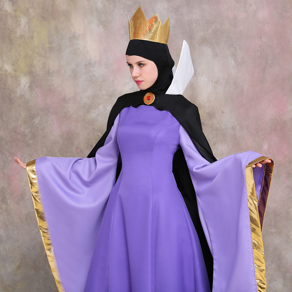 Costume de Cosplay reine maléfique, robe de spectacle dramatique pour adulte, belle-mère reine, jeu de rôle, tenues de carnaval d'halloween