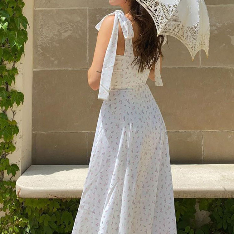 Robe camisole moulante à fleurs pour femmes, vêtements de plage pour femmes, mini jupe sexy pour club, robe courte éducative et décontractée, printemps et été 2024