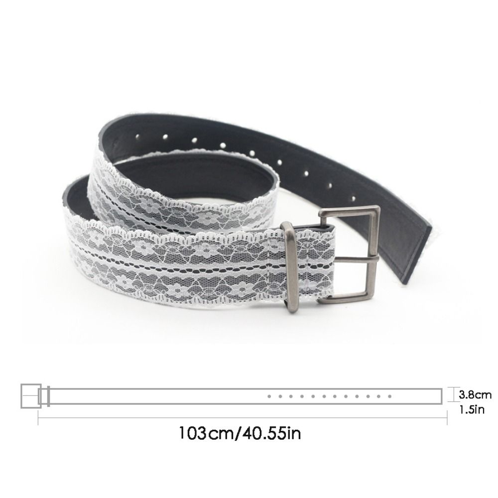 Ceinture de taille élégante en dentelle, motif Floral blanc, en cuir, accessoire de décoration, cadeau, sangle de taille décontractée, assortie avec tout