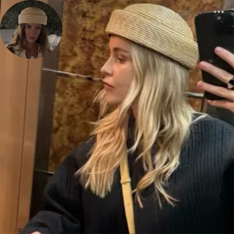 Chapeau de paille respirant en maille pour femme, style japonais, élégant, coloré, pour l'été en extérieur, avec dessus concave circulaire, type calotte ou béret