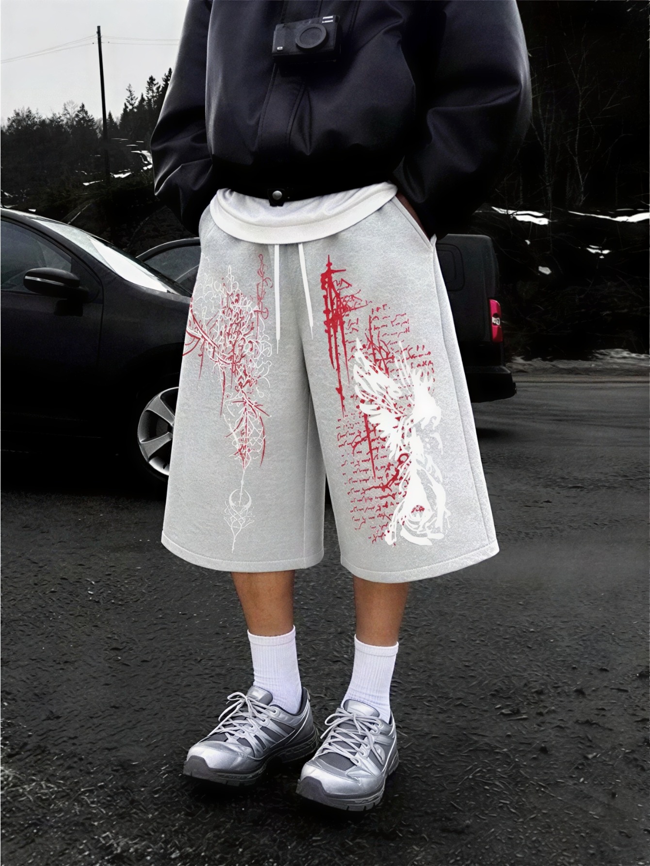 Mode streetwear pour hommes : Pantalons de survêtement courts à coupe décontractée - Confortables, de haute qualité, couleur unie, parfaits pour tous les jours