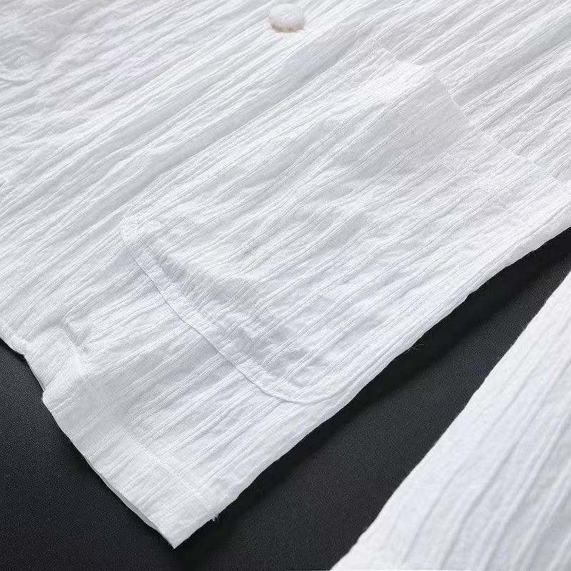 Costume d'été pour homme, 2 pièces, blazer en lin léger, blazer slim + pantalon, vêtements décontractés pour affaires, ensemble respirant fin