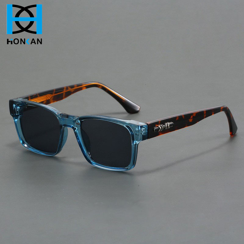 Nouvelles lunettes de soleil UV400 avancées pour hommes, montures carrées épaisses, lunettes de soleil tendance pour hommes, lunettes anti-buée, lunettes de soleil de qualité INS
