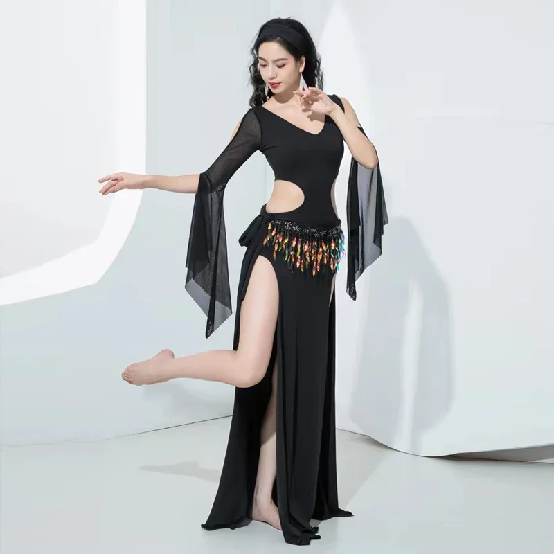 Saidi Robes de compétition vêtements Costume de danse du ventre robe femmes nouveau Folk Shaabi Baladi Robes d'entraînement Performance orientale